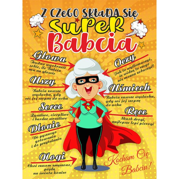 Koc dla Babci ''Super Babcia''