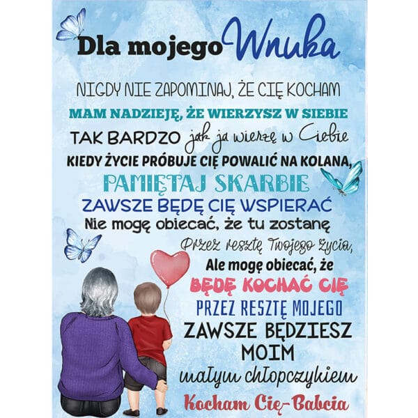 Koc dla wnuka od Babci