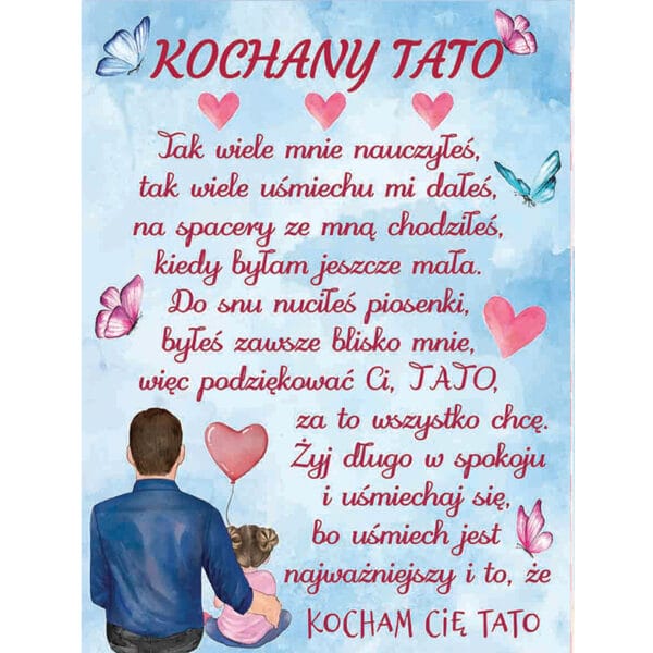 Koc od córki na "Dzień Taty"