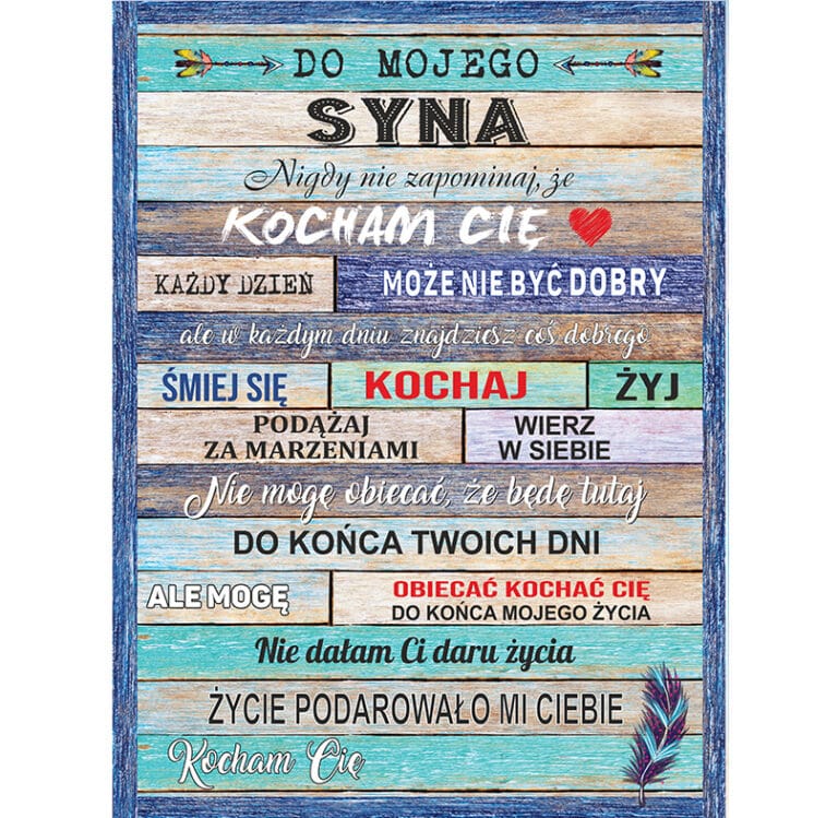 Koc od mamy dla syna "Piórko"