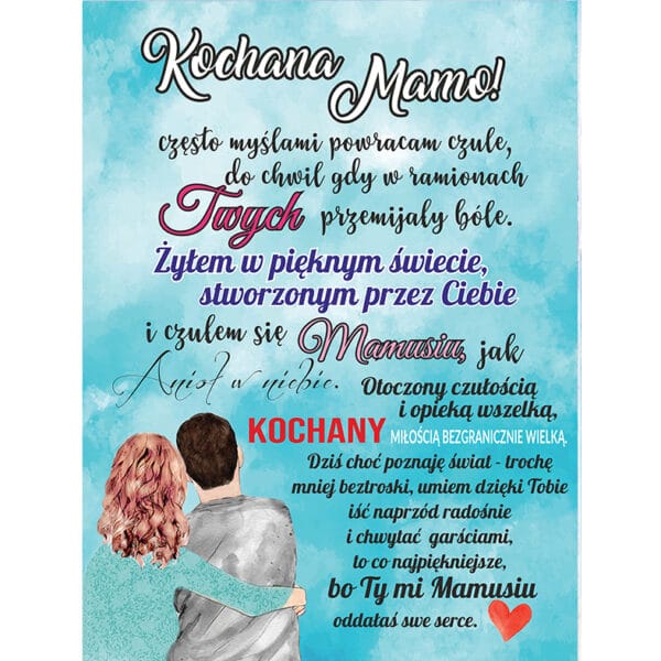 Koc od syna dla mamy " Kochana Mamo"