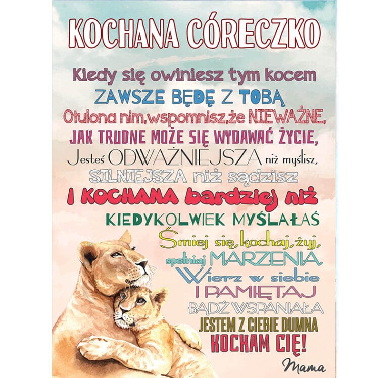 Koc od mamy dla córki "LWICA"